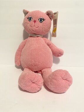 Sears Pink Kitty Cat Plush Floppy 12” Stuffed Animal Toy Vintage